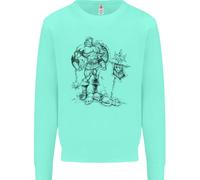 Felpa Jumper Viking Warrior Skull Thor Odin Valhalla MMA Uomo