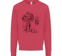Felpa Jumper Viking Warrior Skull Thor Odin Valhalla MMA Uomo