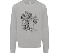 Felpa Jumper Viking Warrior Skull Thor Odin Valhalla MMA Uomo