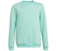 Felpa Junior Adidas Entrada 22 Hoody Cotone Felpato HC5042 Verde Acqua
