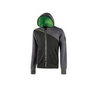 Felpa con cappuccio Jupiter taglia L grigio verde U-Power
