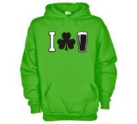 Felpa KB16 I love Guinness Beer birra trifoglio Ireland