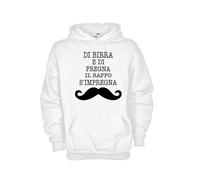 Felpa KJ229 Baffo fun Di birra e di fregna il baffo si impregna, Moustache style