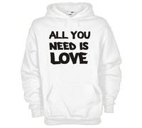 Felpa KJ75 Love All you need is love. John Lennon Felpa cappuccio
