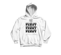 Felpa Knock Knock Penny con Cappuccio e tascone Sheldon Theory - Hoodie Telefilm Scienza Leonard Raj Wolowitz (XL, Bianco)
