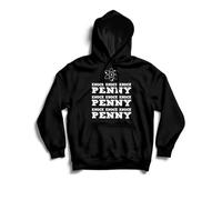 Felpa Knock Knock Penny con Cappuccio e tascone Sheldon Theory - Hoodie Telefilm Scienza Leonard Raj Wolowitz (S, Nero)