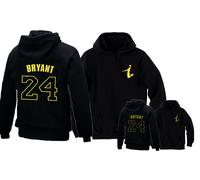FELPA KOBE BRYANT numero 24 gioco basket numero nera maglia basket uomo bambino