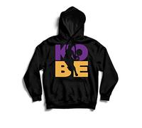 Felpa Kobe con Cappuccio e Tascone Centrale Stampa Diretta - Hoodie Basket Black Mamba 24 (Nero, S)