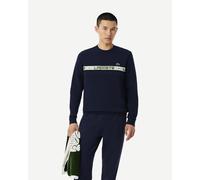 Felpa Lacoste Branded Stripe Tennis blu navy bianco verde - L