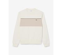 Felpa Lacoste Colour-Block Fleece bianco crema beige - XL