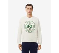 Felpa Lacoste Graphic Logo Crew bianco verde - XL
