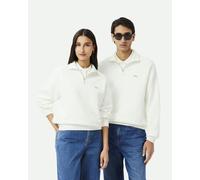 Felpa Lacoste Heavy Fleece Half Zip bianca - XS