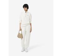 Felpa Lacoste High Neck Half Zip bianco donna - 42