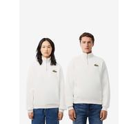 Felpa Lacoste Logo Crew Half Zip bianco - XS