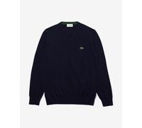Lacoste - Pull Col V En Coton Biologique Uni Croco Blu - Abbigliamento - Taglia XS XS Blu