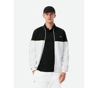 Felpa da tennis da uomo Lacoste Tennis Zipped Colour-Block - black/white - Bianco (M)