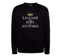 FELPA LEGENDS ARE BORN IN mese Regalo Compleanno uomo papà fratello amico nonno