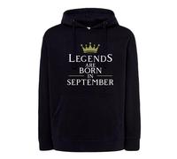 FELPA LEGENDS ARE BORN IN mese Regalo Compleanno uomo papà fratello amico nonno