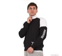 Felpa leggera aperta Ufficiale JUVENTUS 100% cotone bianco nera