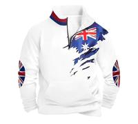 Felpa Leggera Uomo, Maglione pullover con collo alto e mezza cerniera in stile britannico, casual, caldo e morbido, foderato in pile, a maniche lunghe, per un abbigliamento comodo in autunno e inverno