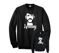 Felpa LEMMY motor head metal rock punk nera con senza cappuccio uomo bimbo volto