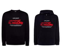 Felpa Lino Banfi Nera Oronzo Canà l'allenatore nel pallone cappuccio o girocollo