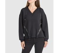 Felpa LIU-JO Donna In Scuba con Cappuccio TF5091 22222 Nero