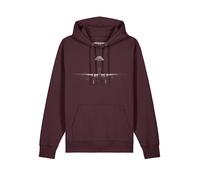 Felpa 'Lost in space' Uomo Watapparel XL rosso scuro / bianco