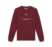 Felpa 'Lost in space' Uomo Watapparel XXL borgogna / bianco