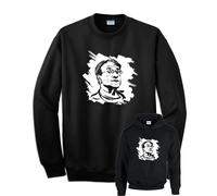 Felpa Lucio Dalla Nera con Cappuccio o Girocollo cantante musica italiana