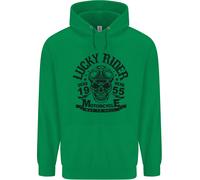 Felpa Lucky Rider Dead Head Motorbike Biker Uomo