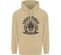 Felpa Lucky Rider Dead Head Motorbike Biker Uomo