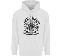 Felpa Lucky Rider Dead Head Motorbike Biker Uomo