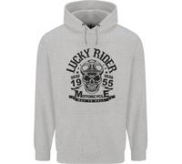 Felpa Lucky Rider Dead Head Motorbike Biker Uomo