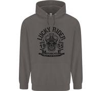 Felpa Lucky Rider Dead Head Motorbike Biker Uomo