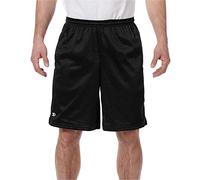 Felpa lunga Champion in tessuto a rete con tasche Nero Black