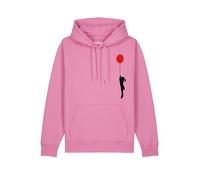 Felpa ' Mädchen mit Luftballon ' Uomo Watapparel XXL rosa / rosso sangue / nero