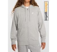 FELPA MAGLIA NIKE CLUB CAPPUCCIO E FULL ZIP FN3884-063 - col. grigio