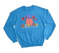 Felpa maglione donna Brain Flowers consapevolezza salute mentale regalo...