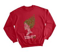 Felpa maglione donna Butterfly Silhouette consapevolezza salute mentale...