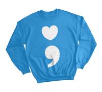 Felpa maglione donna cuore e virgola consapevolezza salute mentale ansia #MHA
