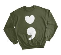 Felpa maglione donna cuore e virgola consapevolezza salute mentale ansia #MHA