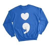 Felpa maglione donna cuore e virgola consapevolezza salute mentale ansia #MHA