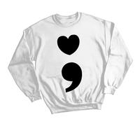 Felpa maglione donna cuore e virgola consapevolezza salute mentale ansia #MHA