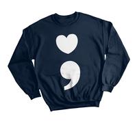 Felpa maglione donna cuore e virgola consapevolezza salute mentale ansia #MHA