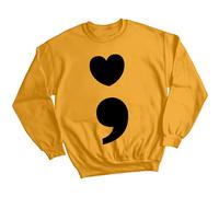 Felpa maglione donna cuore e virgola consapevolezza salute mentale ansia #MHA