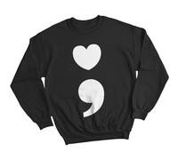 Felpa maglione donna cuore e virgola consapevolezza salute mentale ansia #MHA