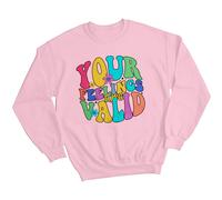 Felpa maglione donna Feelings Are Valid consapevolezza salute mentale ansia #MHA