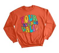 Felpa maglione donna Feelings Are Valid consapevolezza salute mentale ansia #MHA