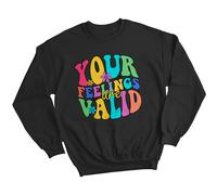 Felpa maglione donna Feelings Are Valid consapevolezza salute mentale ansia #MHA